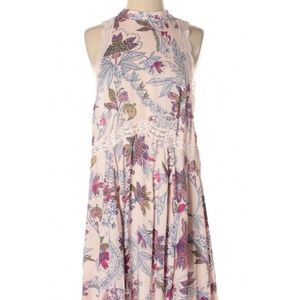 New Free People Pink Floral lace dress